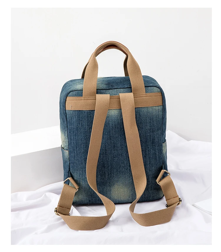 Denim female Backpack Big Capacity Fashion Style Cowboy Cotton Women Backpacks Travel Bags School bag Rucksac totes Computer bag