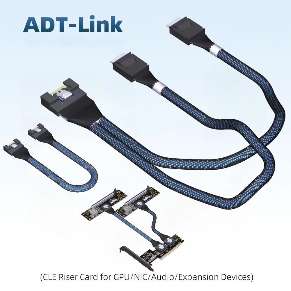 

PCIe 4.0 x16 SlimSAS SFF 8654 8i Видеокарта Разделенная карта SFF-8654/8611 Кабельная плата GEN4 PCI-E X16 — X8 X8 Расширение раздвоенного расширения