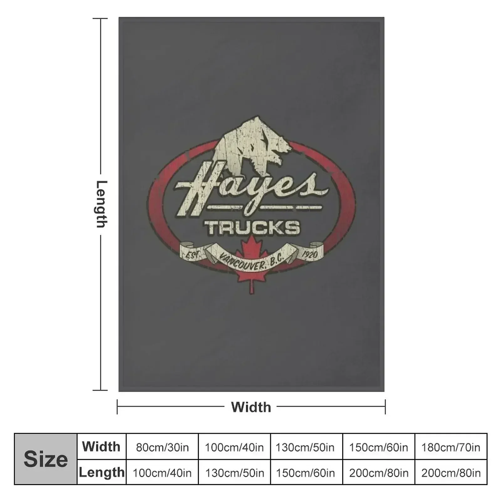 Hayes Trucks 1971 Throw Blanket couch cozy soft plush fuzzy picnic outdoor blanket