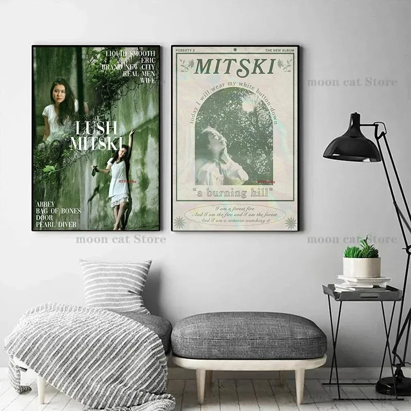 Singer Mitski First Love Tv Girl French Exit Pop Music Album Poster Canvas Painting Wall Pictures Home Bar Cafe Decor Fans Gift