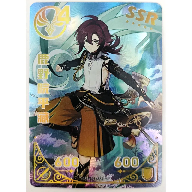 Anime Genshin Impact Layla Shikanoin Heizou Beidou Ssr Card Game Collection Rare Cards Children\'s Toys Surprise Birthday Gifts