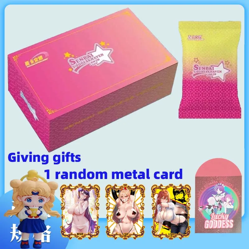 Senpai-Juego de cartas de colección de diosa, traje de baño para fiesta de niña, Bikini, caja de refuerzo, regalo de juguetes y pasatiempos Doujin