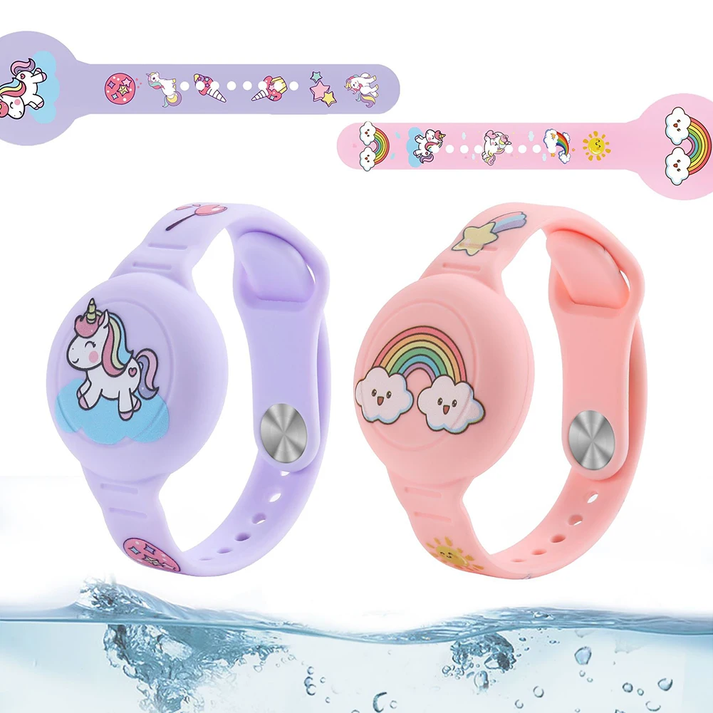 Cartoon Wristband Waterproof Kids Watch Band Silicone Toddler Holder Wristband for Apple Airtag