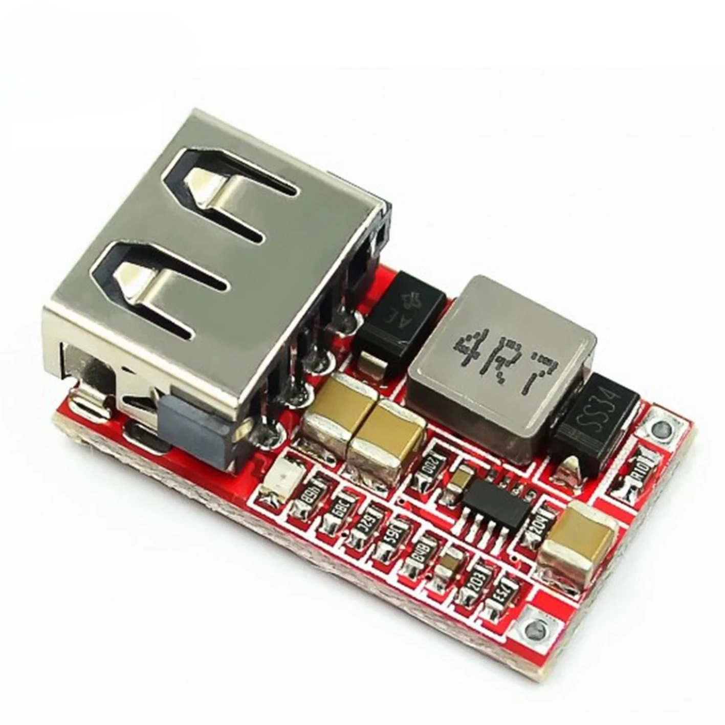 5PCS Mini DC-DC Step Down Module, 6-20V 12V 24V to 5V 3A Car USB Power Supply Board for Phone Charging