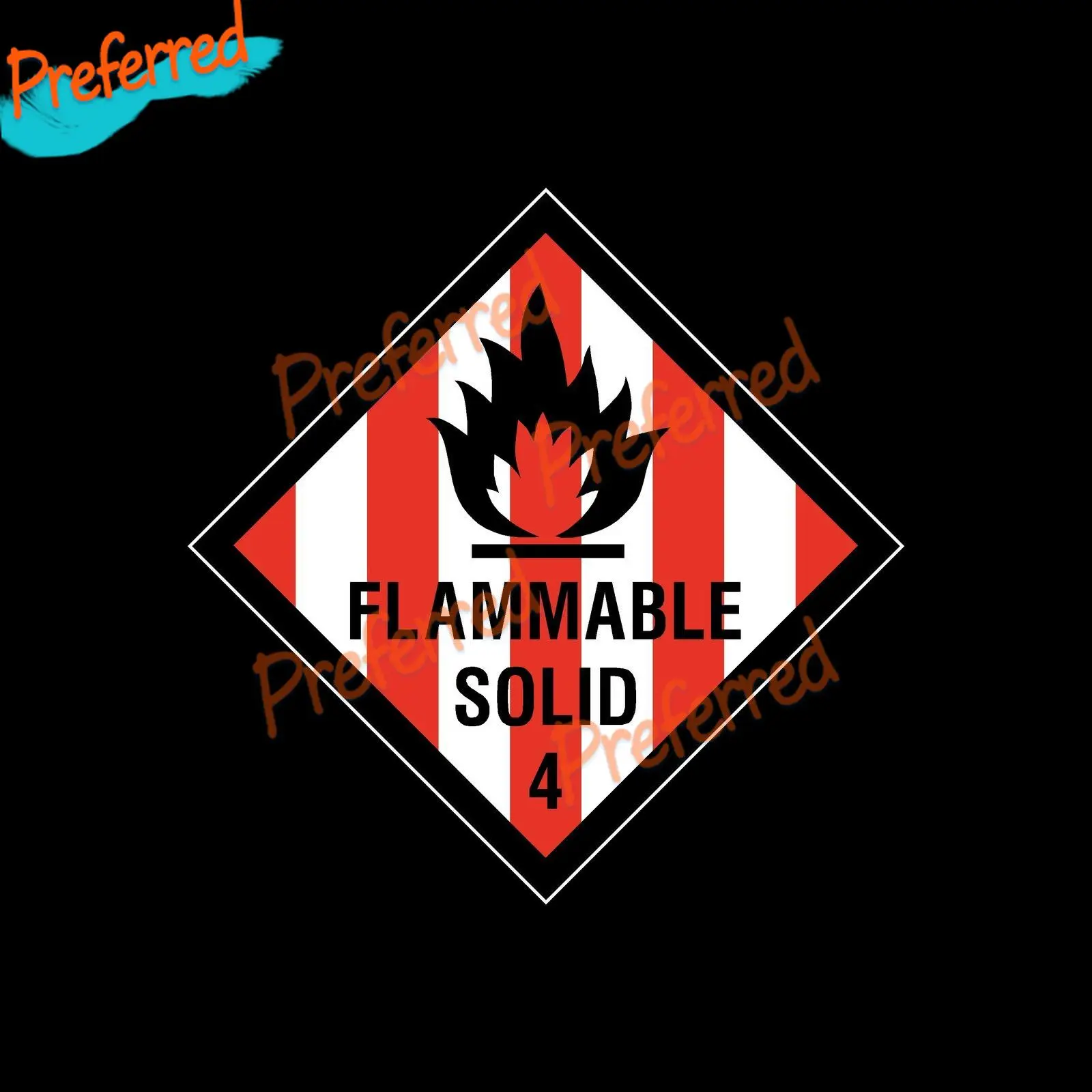 Hazchem Hazard Warning Stickers - 100x100mm - Gas,  ADR, Corrosive Sign OR Car Sticker Decal Customizable in Any Sticker Size