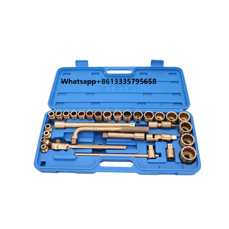 

Non Magnetic No Spark 17Pcs Socket Wrench Spanner Set for Explosion-Proof Places