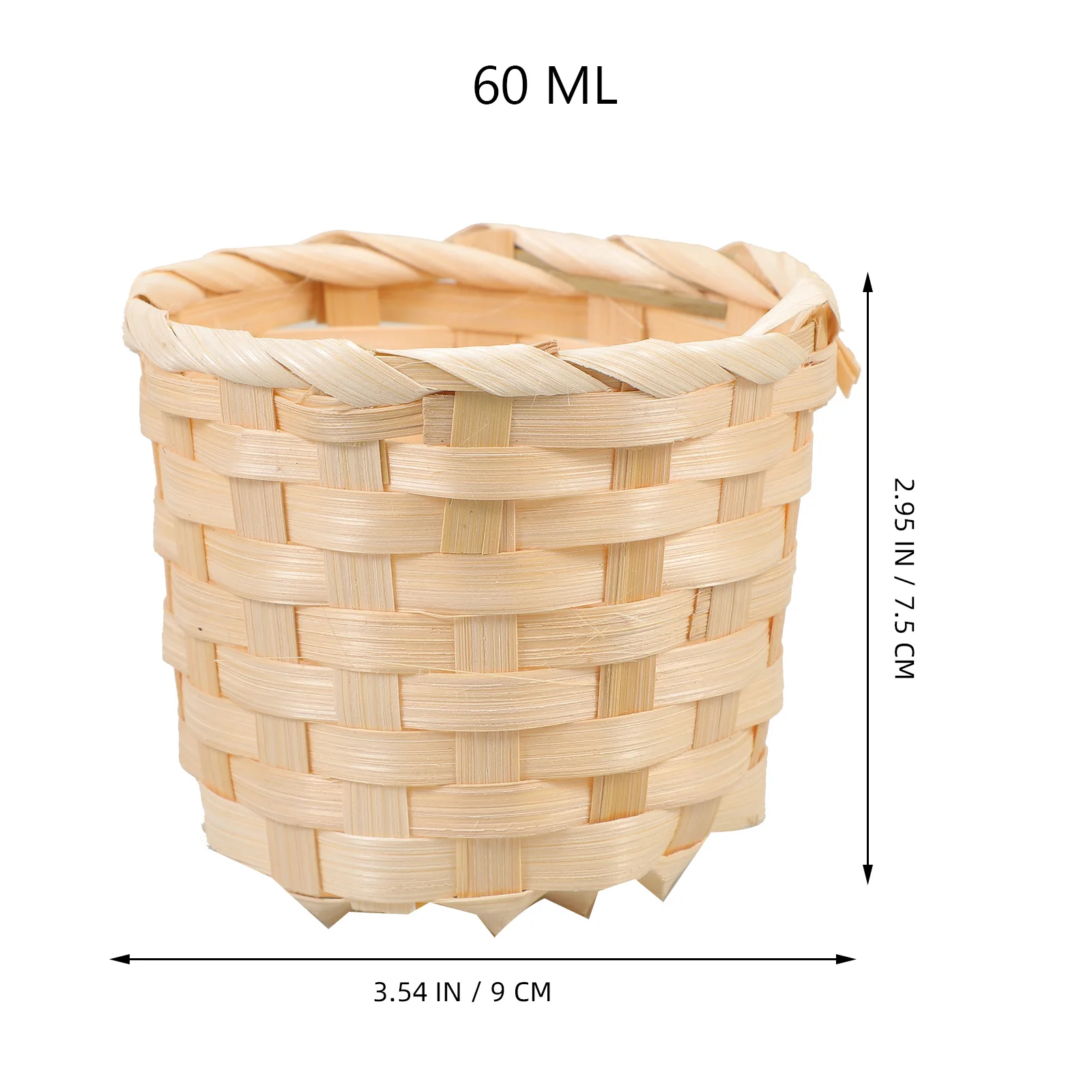 

5Pcs Bamboo Weaving Fruit Basket Fiber Food Container Ideal for Bread Snacks Fruits Home Organization Decor