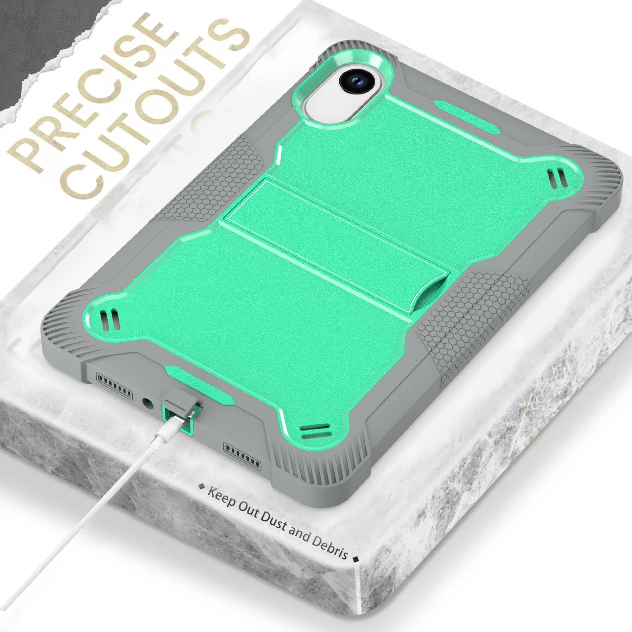 Etui pancerne do Xiaomi Redmi Pad 2 2025 Pad2 11 cali Model 25040RP0AG Antypoślizgowa wbudowana podpórka Hybrid Cover Shockproof # R. — zdjęcie produktu 3