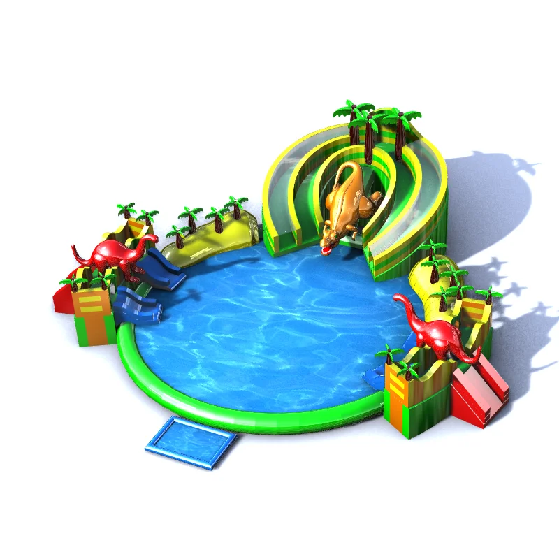 

Aqua Fun для детей и взрослых, надувная водная горка, мобильный аквапарк, комбинированный большой надувной бассейн