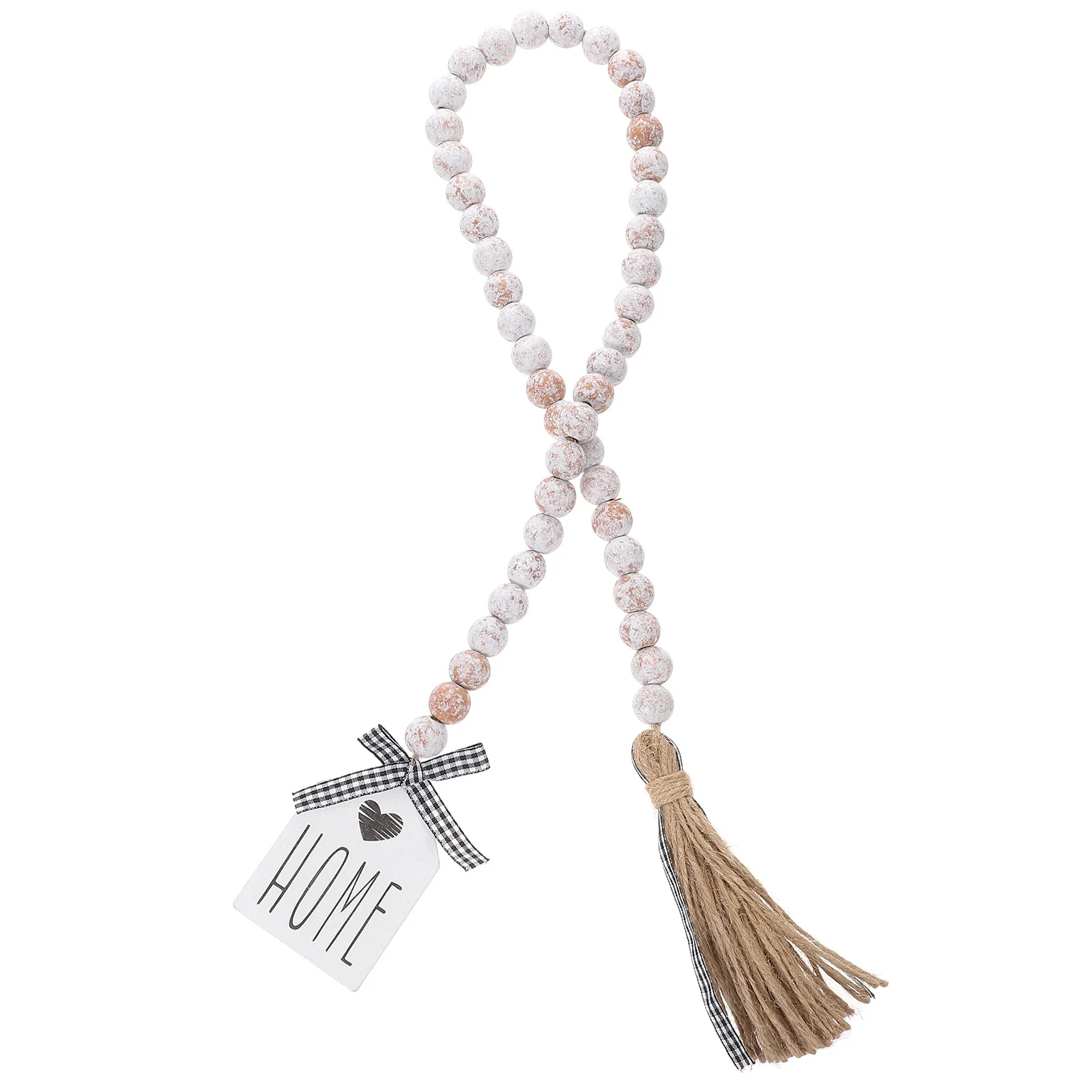 

Wooden Beaded Garland Tassel String Hanging Rustic Wall Home Decoration Party Festival Ornament Beaded Garland with Tassel