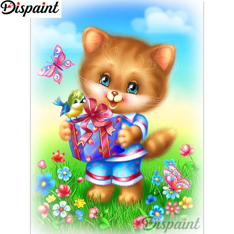 

Dispaint Full Square/Round Drill 5D DIY Diamond Painting "Cartoon bear gift" 3D Embroidery Cross Stitch Home Decor Gift A12237