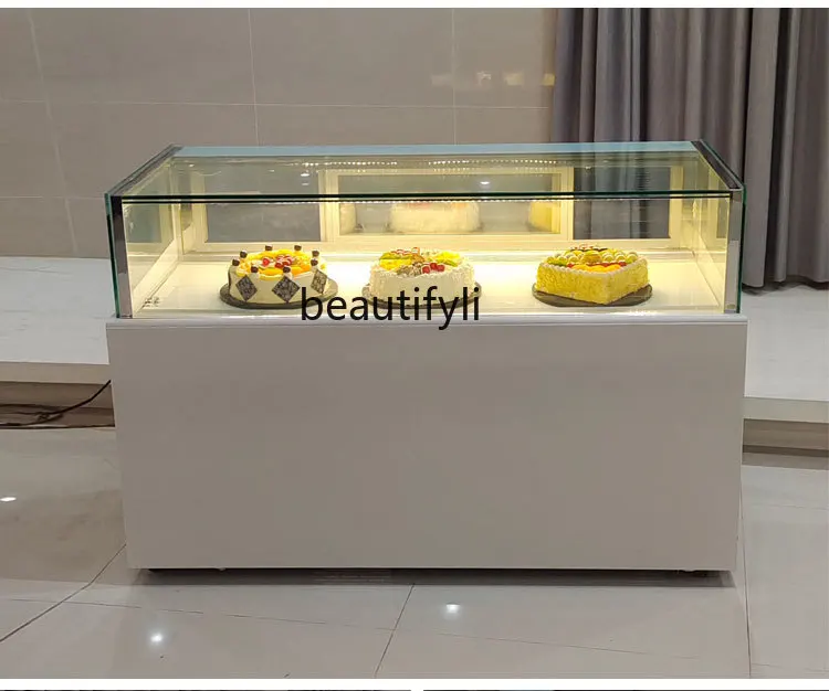 

Single layer cake cabinet, display cabinet glass, dessert air-cooled commercial fresh-keeping freezer