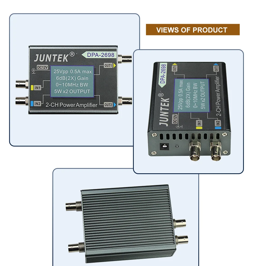 DPA-2698 DPA-1698 Dual Channel 0-10MHz 5W 2x Gain Signal Power Amplifier for DDS Functional Signal Generator DPA2698 DPA1698