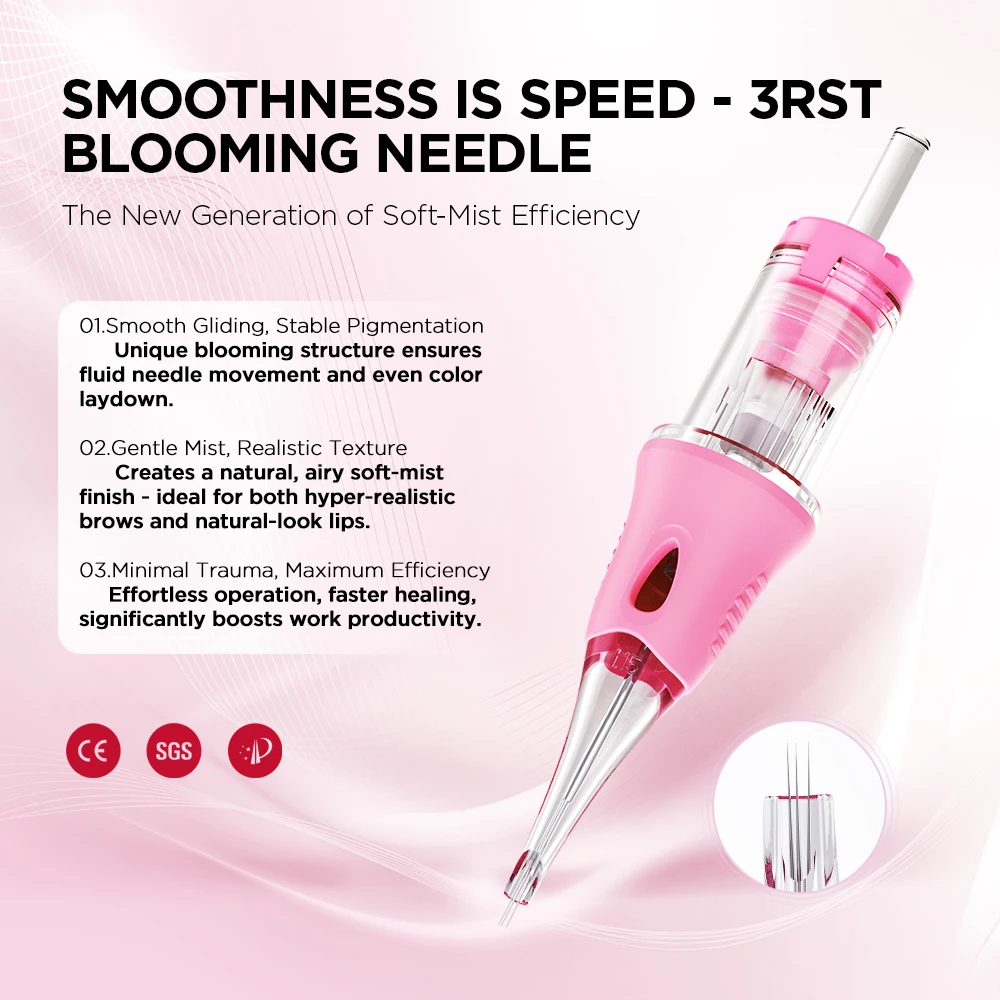 

10 шт. 3RST Blooming Neddles 0.3mm-LT Универсальные одноразовые стерильные безопасные иглы-картриджи для татуировок для тату-мастеров