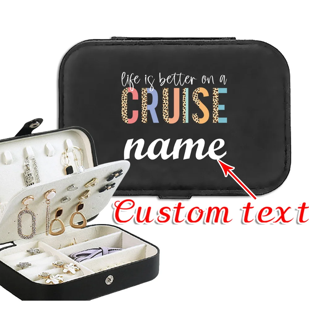 Personalized Customized Name Fashion Earring Storage Box Jewelry Dustproof Storage Boxs Portable Jewelry Organizer Display