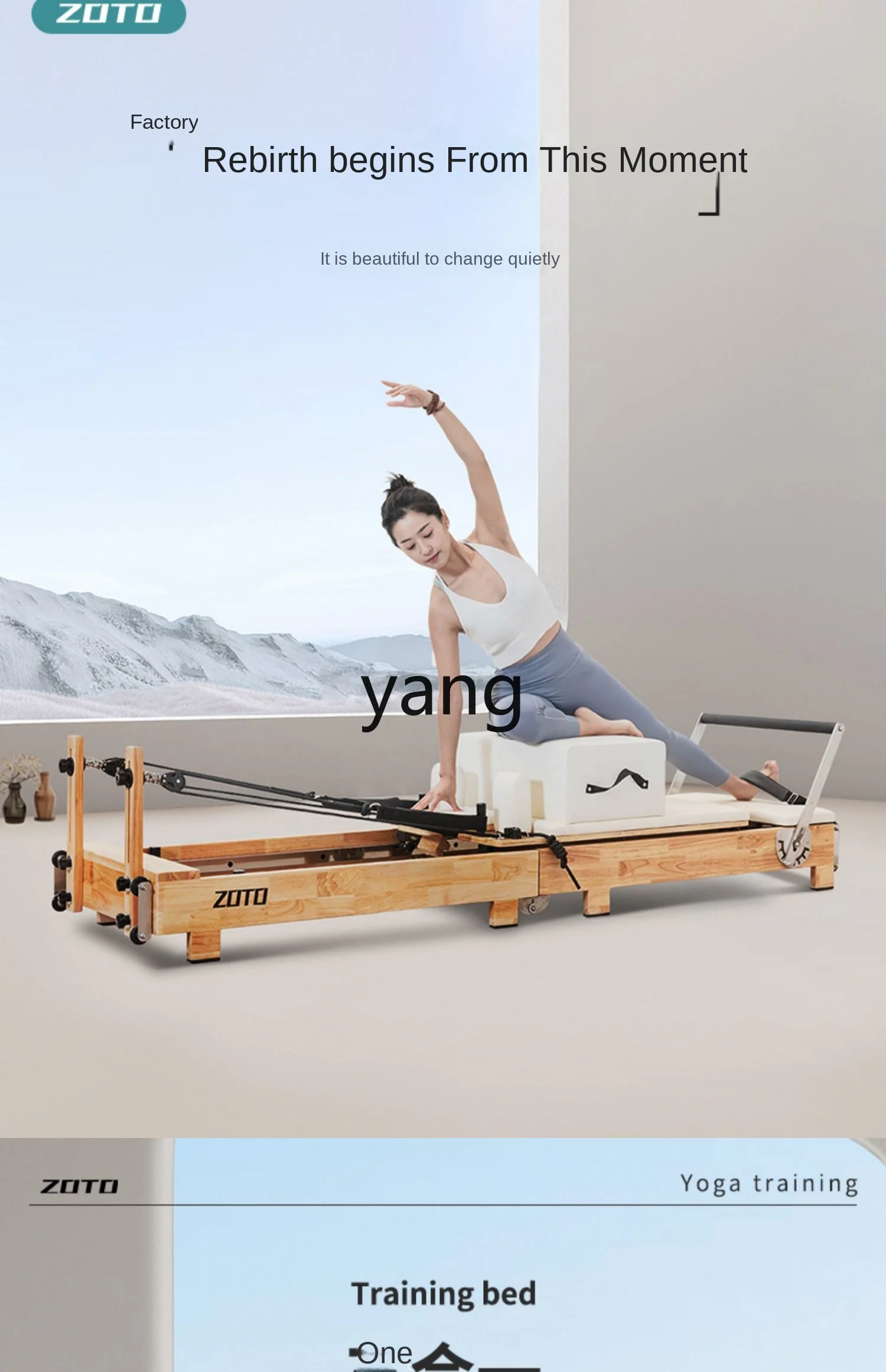 Yjq Foldable Pilates Core Bed Home Fitness Equipment Professional Yoga Bed Equipment Five-Piece Set