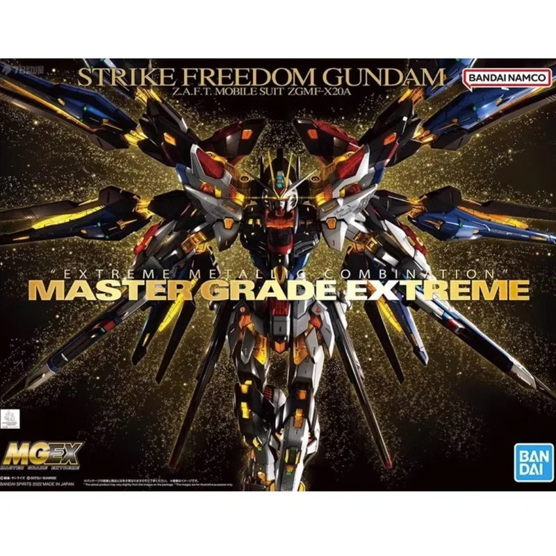 BANDAI Anime MGEX 1/100 SEED DESTINY ZGMF-X20A STRIKE FREEDOM GUNDAM Assembly Plastic Model Kit Action Figures Gift Toy