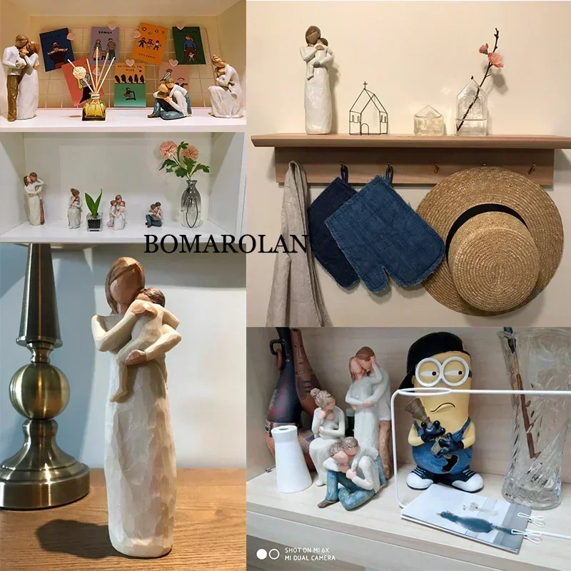 home decoration figurines figurine love family happy time resin Statuette  decor scandinavian style decorative modern ornaments