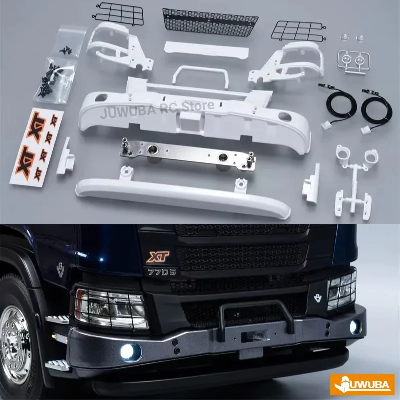 

Rc Model Chin Kit Front Face Modified Parts For 1/14 Tamiya Rc Truck Car 770s Xt 6x4 56368 8x4 56371 Diy Parts Toys