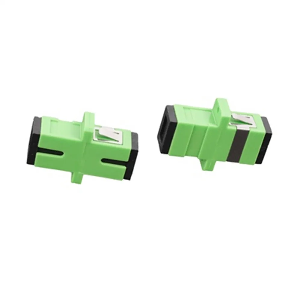 500PCS/LOT SC APC Simplex single-mode Fiber optic Adapter SC Optical fiber coupler SC APC Fiber flange SC connector