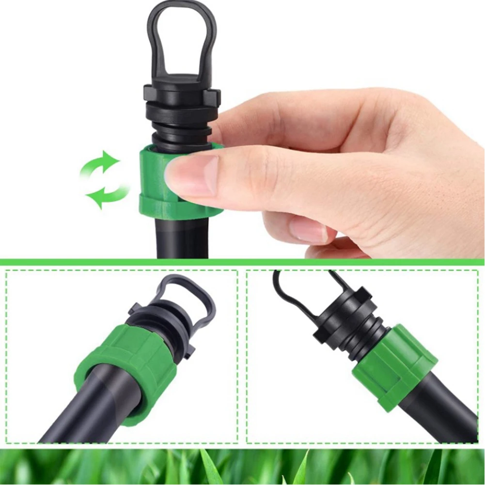 10Pcs Drip Irrigation Tubing Lock Plug 1/2 Universal End Cap Fitting Compatible With 16-17mm Drip Tape Tubing Sprinkler