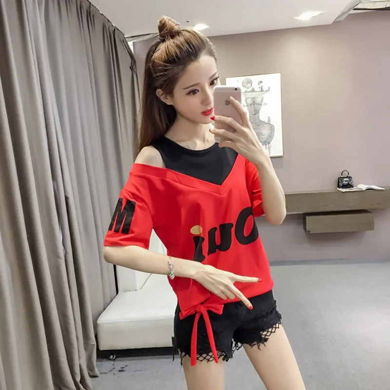 Women's T-shirt Graphic Baggy Top Female Short Sleeve Summer Outfit Korean Reviews Many Clothes Harajuku Fashion Youthful Woman