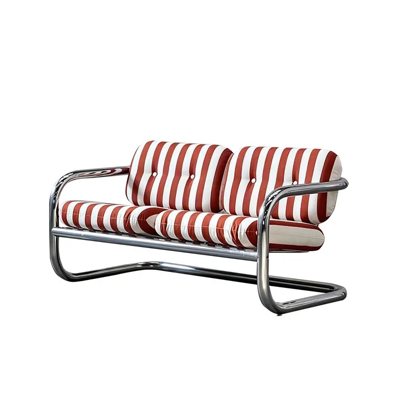 Minimalist soy milk sofa, small apartment living room casual sofa chair, lamb wool single sofa chair