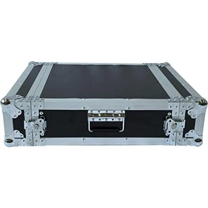 Effect Processor & Receiver  3U Audio Rack Flight Case, Heavy Duty Aluminum Framed Equipment Road Case for Amplifier