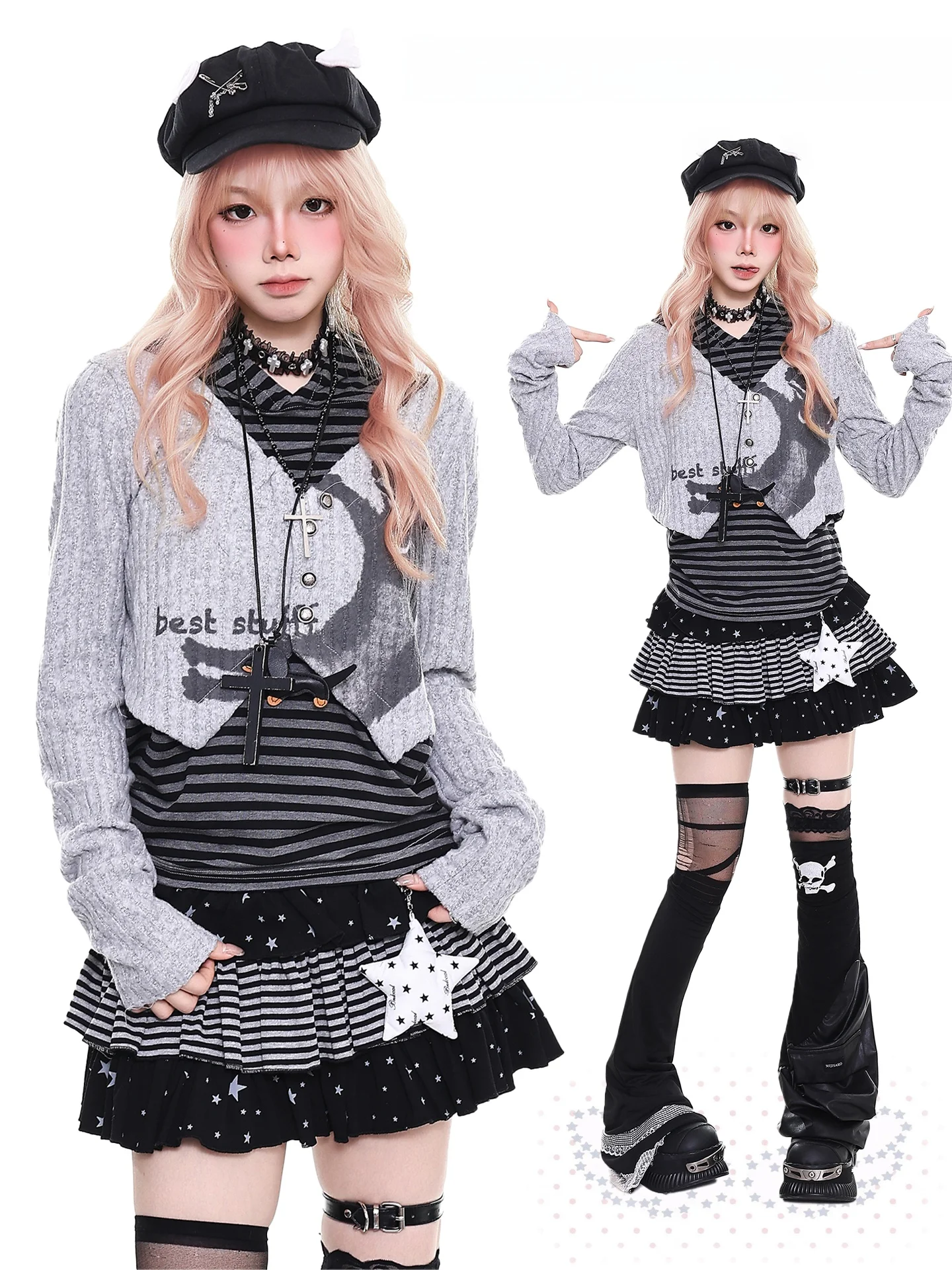 

Футболка с длинным рукавом Slim Fit с полосками в стиле пэчворк, весенняя мода для женщин, с капюшоном, имитация двухслойности, цвет Orange Juice Jam YO Subcul...