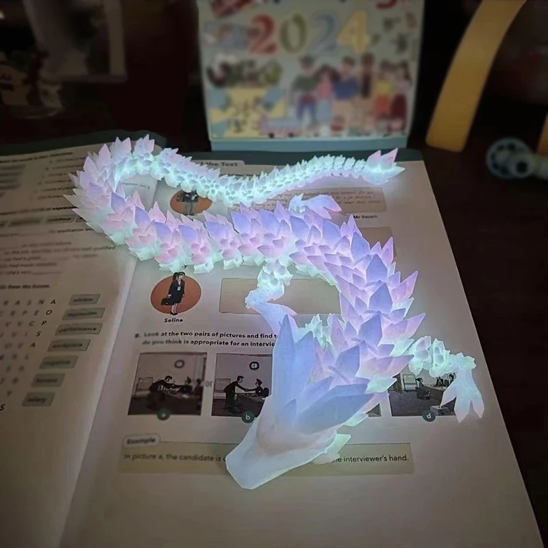 Children Toys 3D Printed Dragon Rotatable Articulated Dragon Egg Full Body Joints Can Move Creative Toy Office Desktop Decor