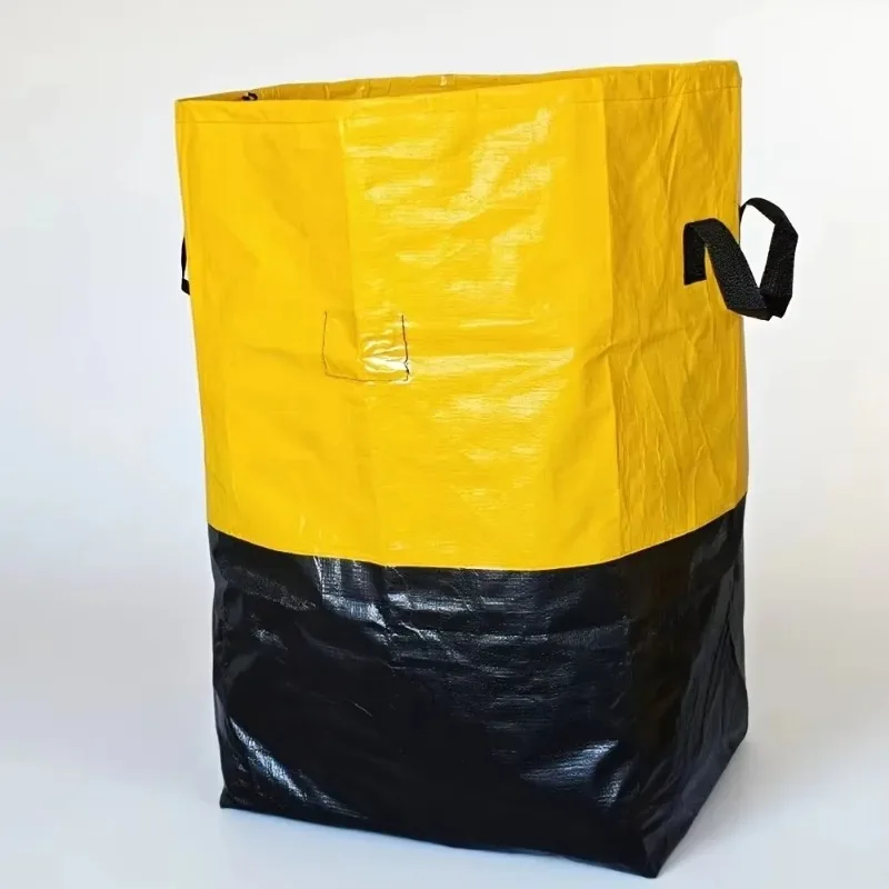 2pcs  Load Bearing PP Moving Bag Reinforced Side Handles Large Capacity Storage Bin For Construction Clothes Seasonal Sundries