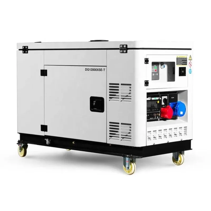 Ultra-quiet diesel generator double cylinder 12kw silent single phase 220v generator water-cooled diesel sound insulation