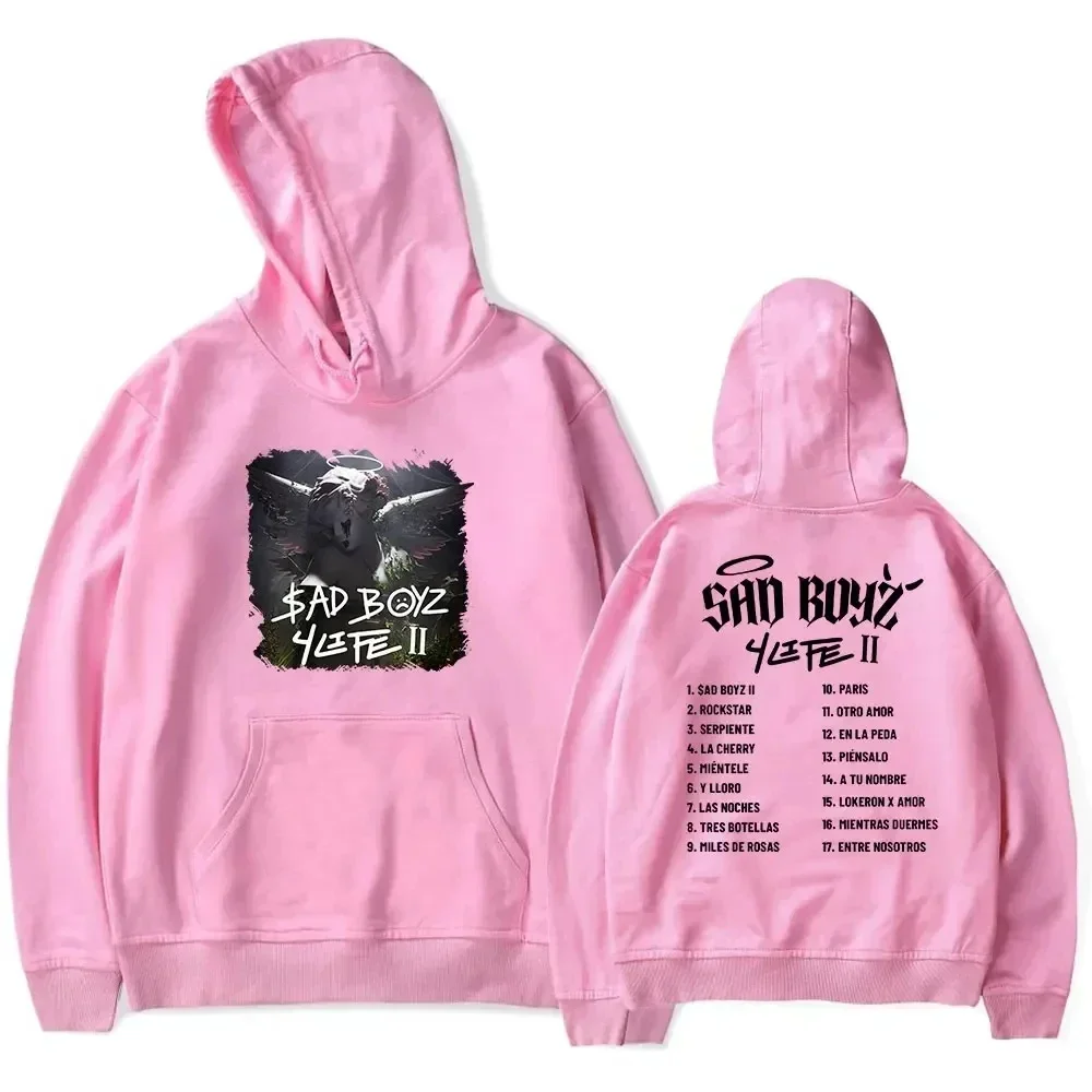 Sudadera moda otoño pulóver divertido Casual ropa de calle Junior H Tour sudaderas con capucha Sad Boyz 4 Life Album Merch estampado Unisex capucha