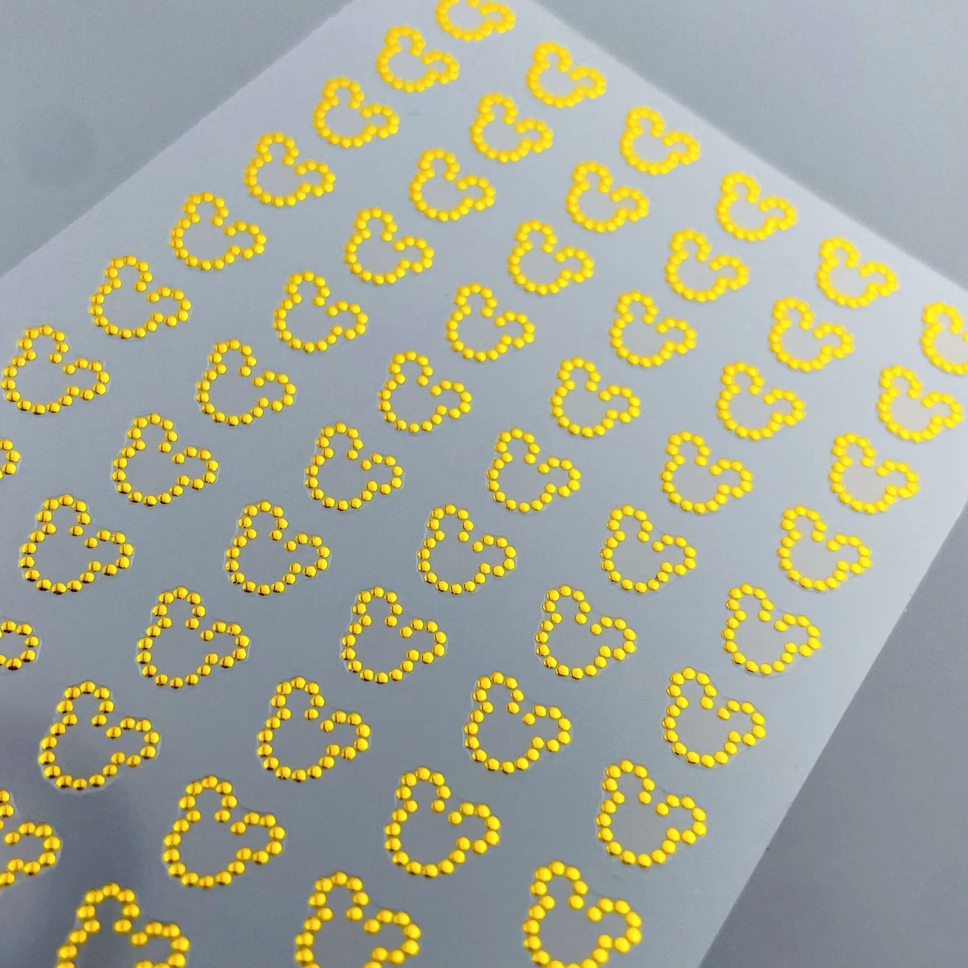 

MINISO Disney nail art stickers Mickey gold black and white nail decoration stickers decals with glue back hot style