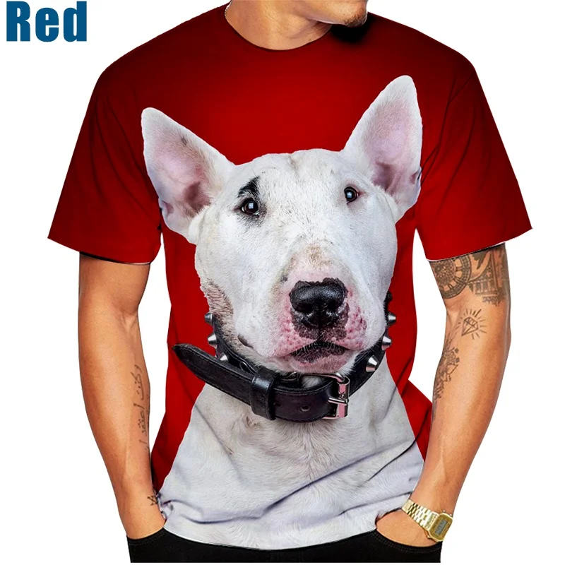 Novelty Men/Women Casual T-shirt Fashion Bull Terrier 3D Printed Short Sleeve tops trend Dogs print Funny shirt