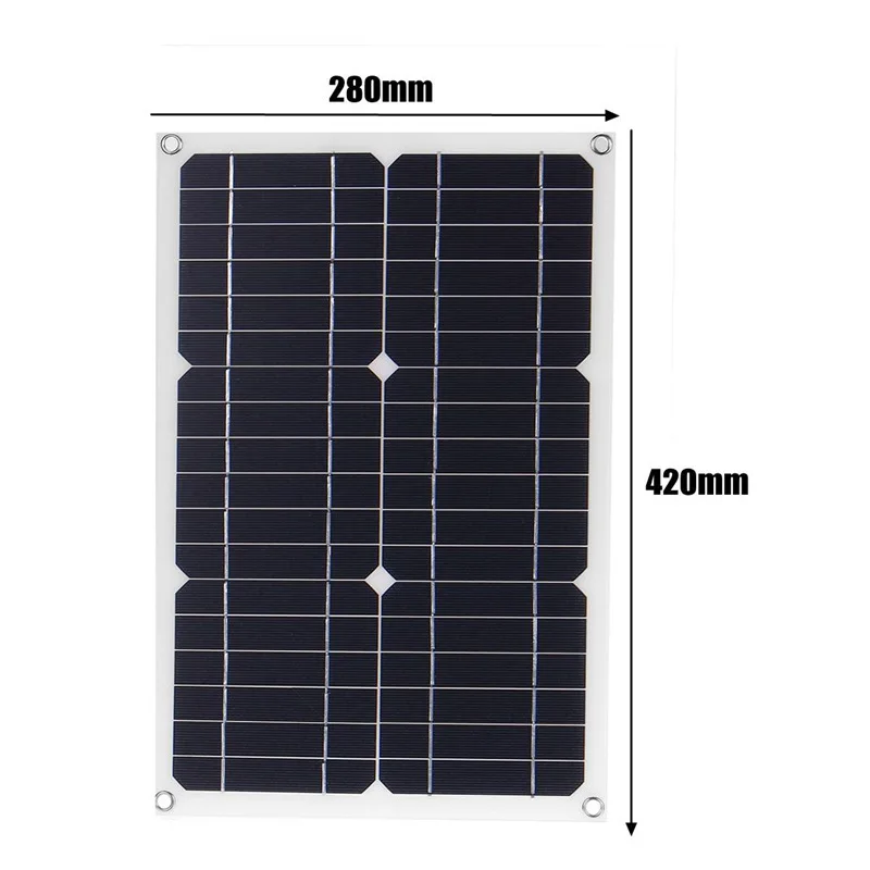 Imagem -04 - Omni-no Painel 20w Solar Módulo Fotovoltaico Flexível