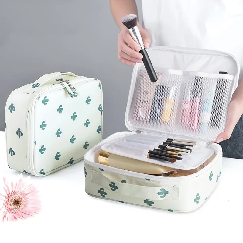 

Portable Outdoor Girls Make Organizer Cases Women Cosmetic Bag Waterproof Female Makeup Cases Bag