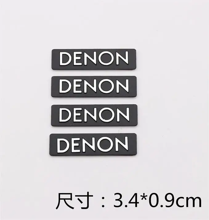 4X 3D metal DENON Aluminum Car steering wheel emblem sticker audio Speaker car stickers car styling badge logo decoration