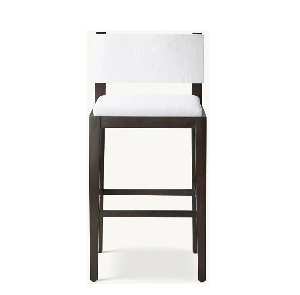 Counter Stool Nordic Modern Design Metal Frame Wooden Seat High Bar Stool Chair for Kitchen Restaurant and Dining Bar