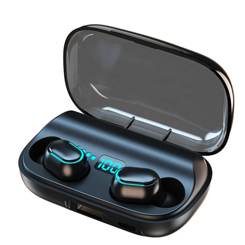 Hot Selling F9-5 Tws Customised Logo Original Earphones With Portable 2000mah Charger Stereo Headphones Wireless Earbuds F9