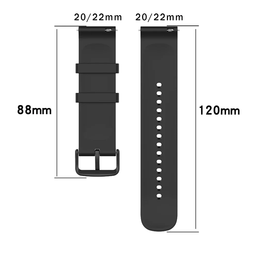 Silicone Strap For Amazfit  Active 2 GTS4 3 2e/GTS2 Mini GTR 4/3/Pro pop Bracelet Amazfit bip6 bip 6 5 UNITY 20mm 22mm Watchband