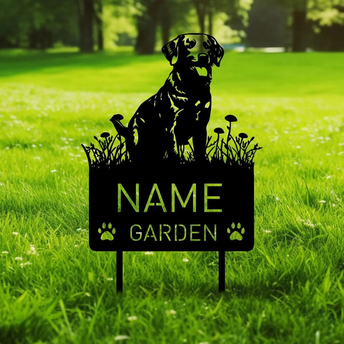 Custom Chesapeake Bay Retriever Metal Memorial Garden Stake Personalized Pet Grave Marker Name Sign Remembrance Stake Decor Dog