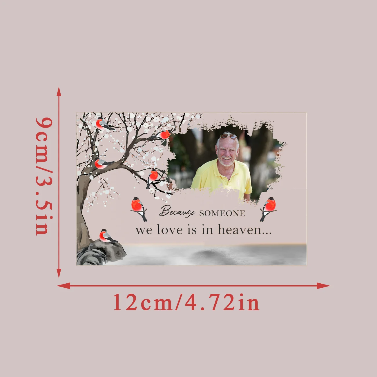 Custom acrylic nameplates, personalized photo memorial signs, thoughtful gifts for expressing grief when a loved one passes away