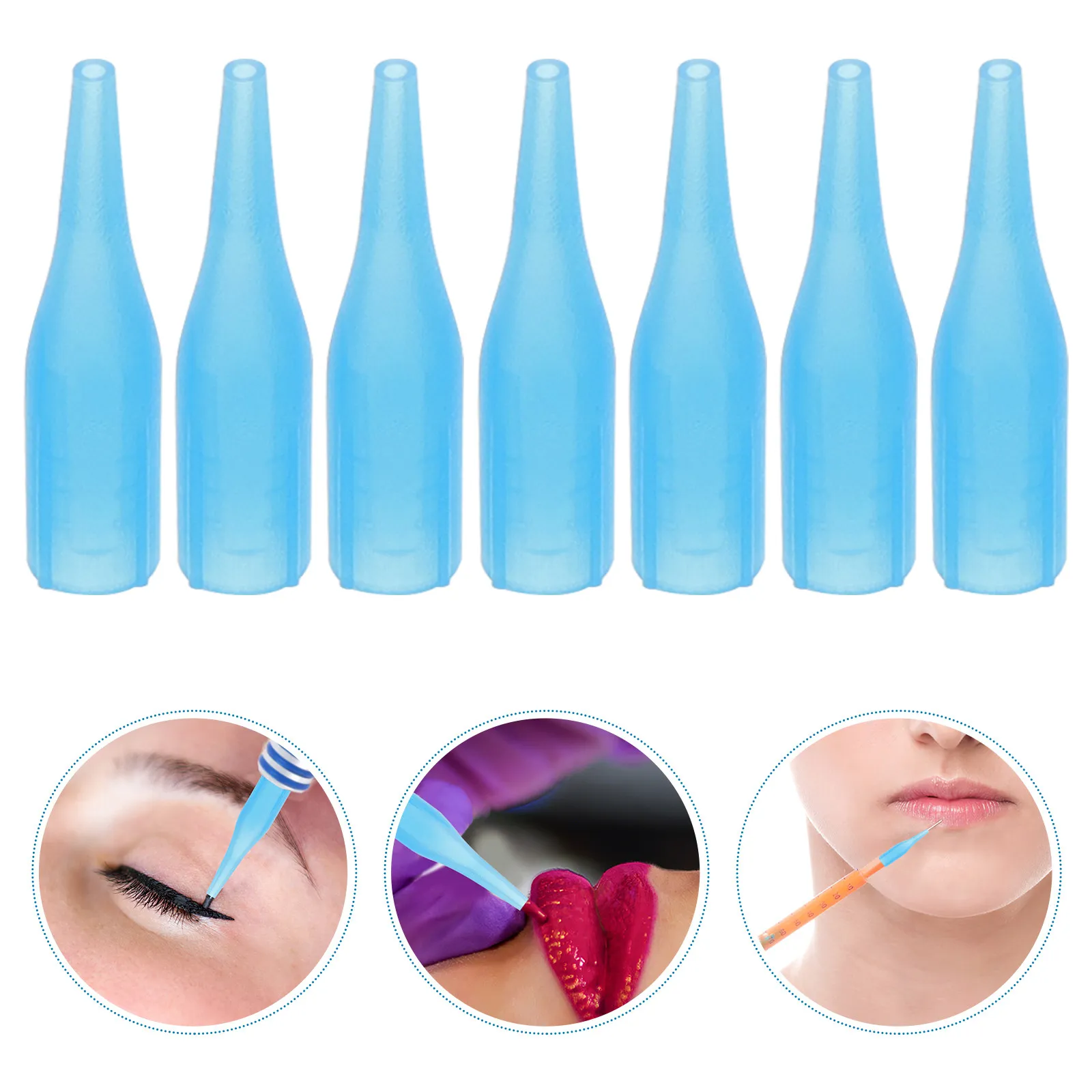 

100Pcs Tattoos Needle Tips Plastic Disposable Tattooing Nozzles Smooth Ink Flow Safety Replacement Tattooing Supplies