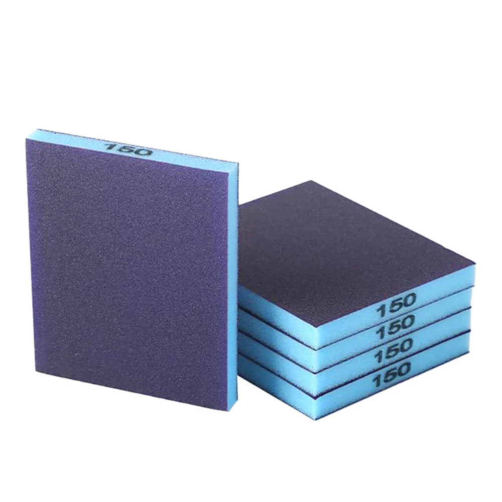 Esponja de lijado de grano 60-320, bloques de lijado en seco y húmedo lavables y reutilizables para herramienta abrasiva de Pulido de madera y Metal, 6 uds., 120x11x12mm