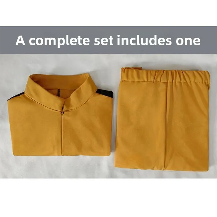 زي تنكري أصفر لعيد الهالوين، فستان زفاف على طراز كيل بيل، زي تقليدي عرقي للنساء للمسرح، ربيع 202