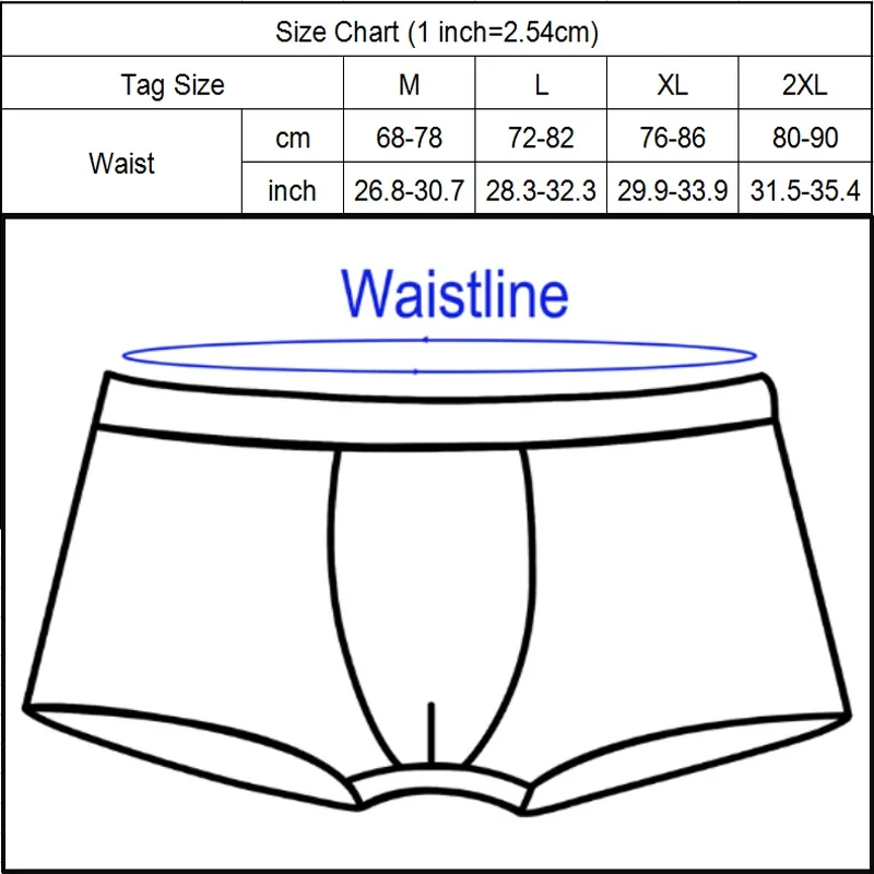 سروال داخلي مموه جيد التهوية للرجال ، شورت بخصر منخفض ، سروال داخلي من الحرير الجليدي ، U محدب ، جديد ، A50