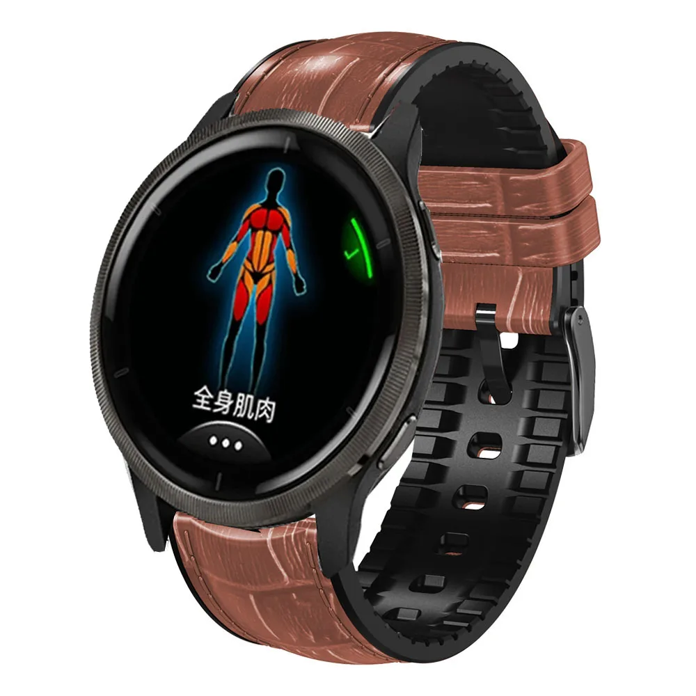 Correa de reloj para Samsung Galaxy Watch de 22mm, banda de cuero auténtico de 46mm, pulsera de silicona, Gear S3 Frontier Watch3 45mm