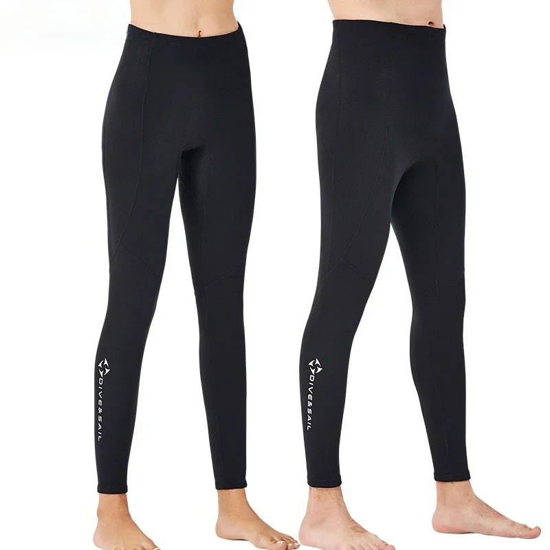 Mens Womans 2mm Black Neoprene Wetsuit Pants Scuba Diving Snorkeling Surfing Swimming Warm Trousers Leggings Tights