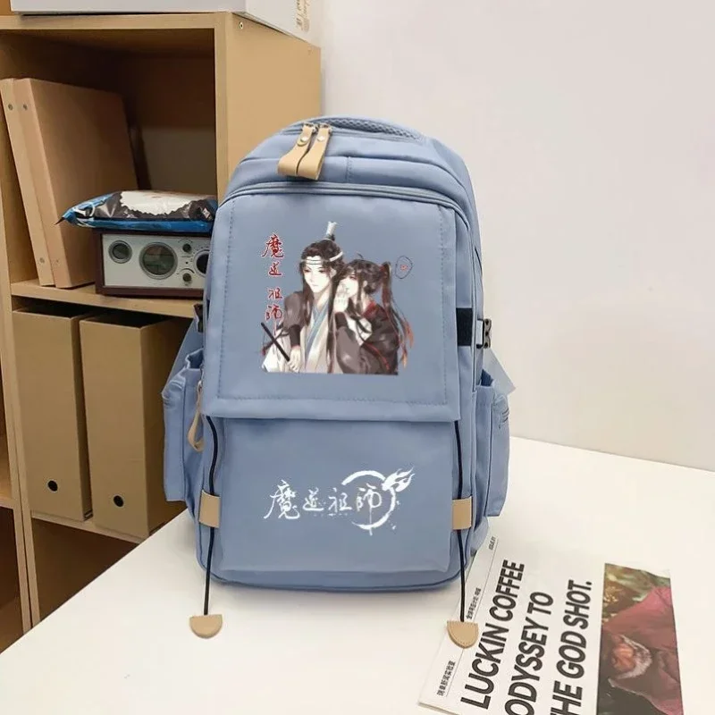 29 × 20 × 46 سم أسود أبيض أحمر أزرق، غراند ماستر من زراعة الشيطاني، مو داو زو شي، أنيمي، حقائب مدرسية، حقائب ظهر، بنات